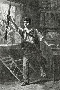 Le Parisien du Faubourg, siglo XIX (grabado en blanco y negro)